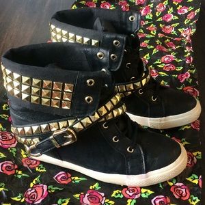 Betsey Johnson Lianna Studded Wedge High-Tops 8